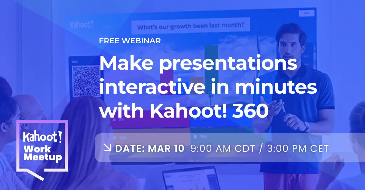 Webinar banner about making presentations interactive in minutes